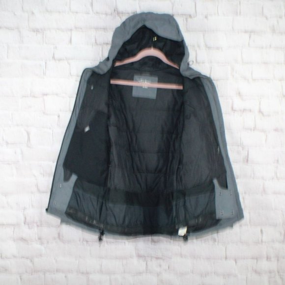 LL Bean Gray Winter Warm Down Parka Ski Hooded Jacket Size M Reg - Picture 4 of 9